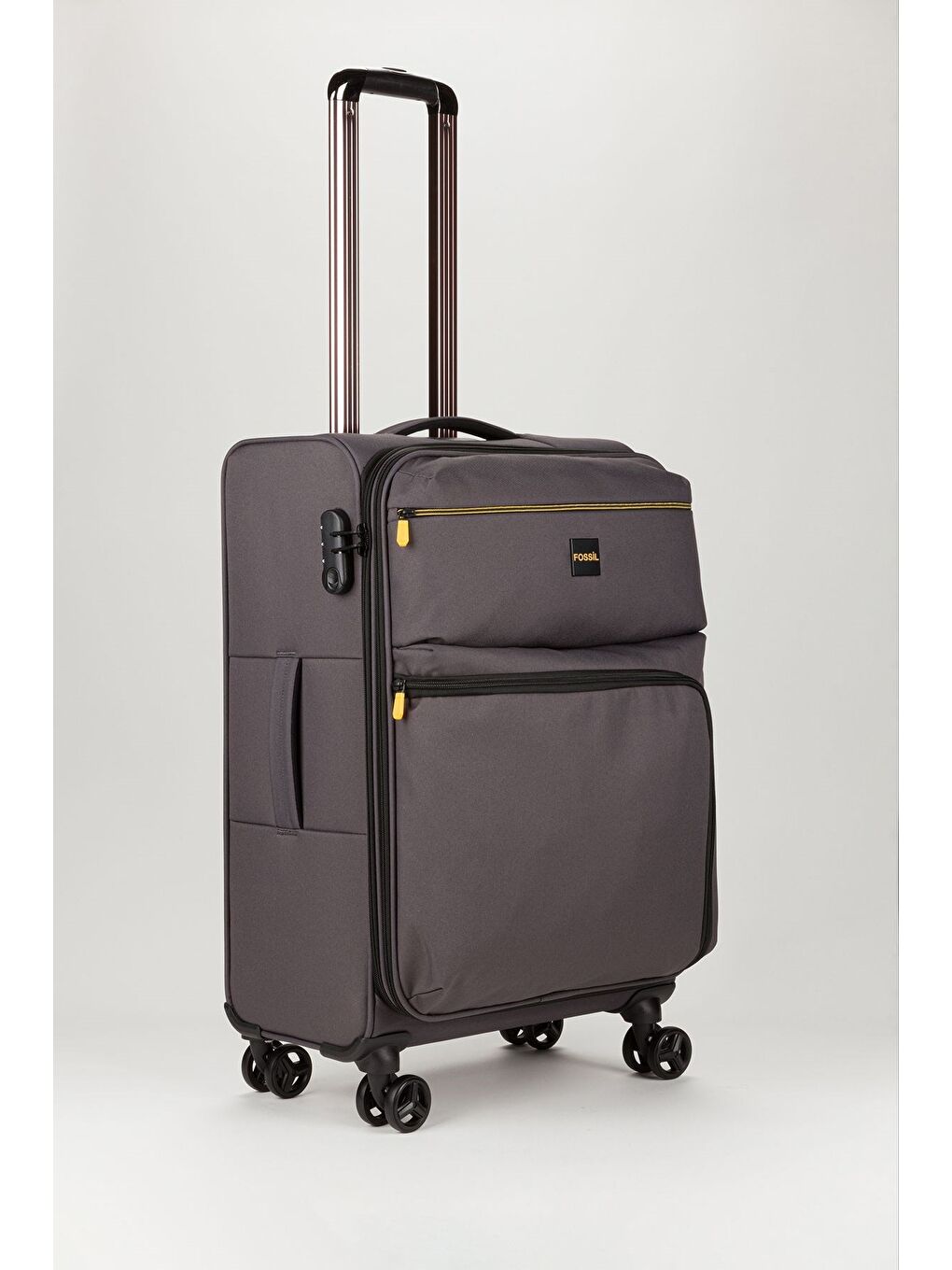 Gri Unisex Mavi Hafif Ultra Light Lüx Kumaş Orta Boy Valiz-1