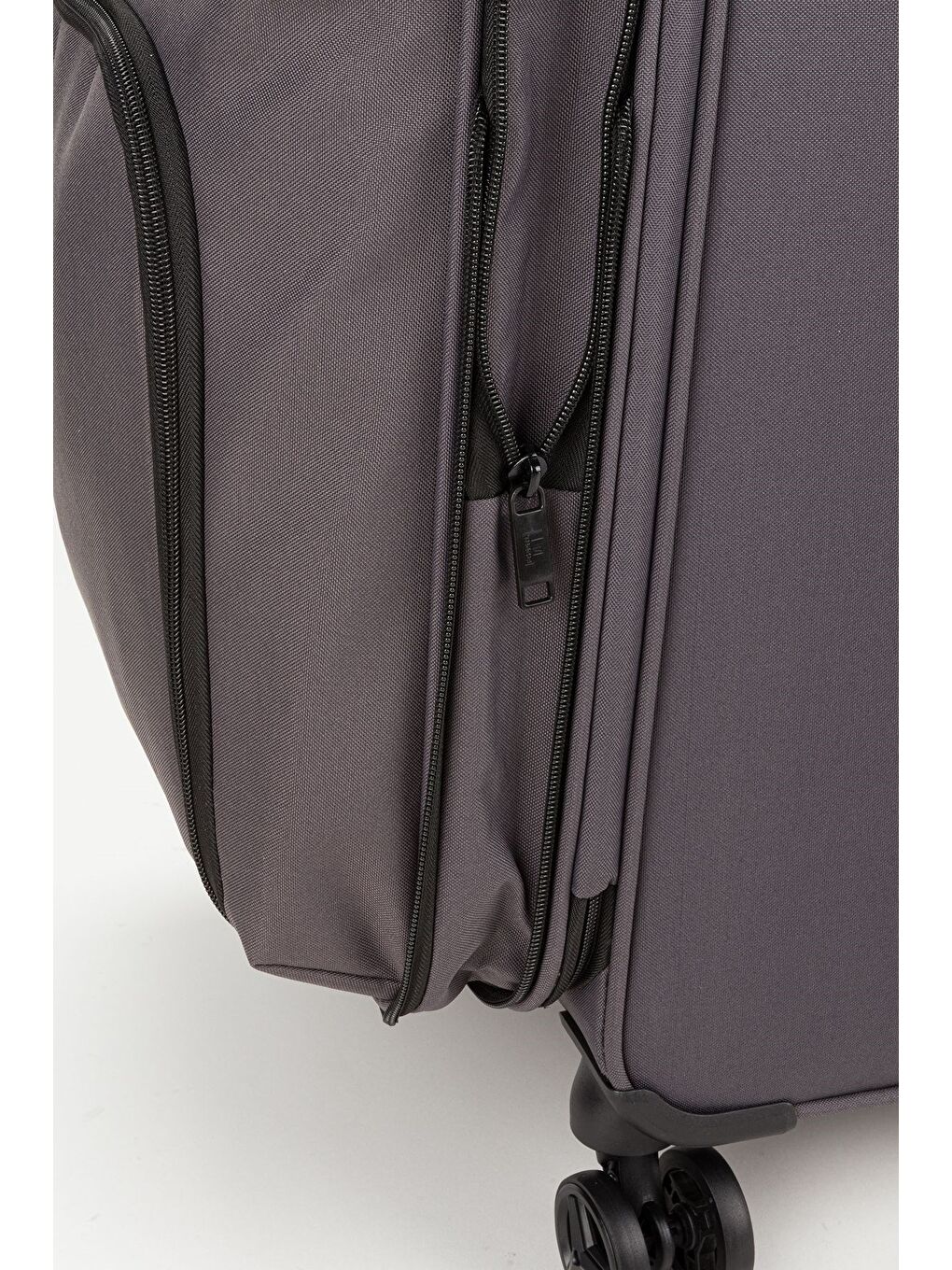 Gri Unisex Mavi Hafif Ultra Light Lüx Kumaş Orta Boy Valiz-5