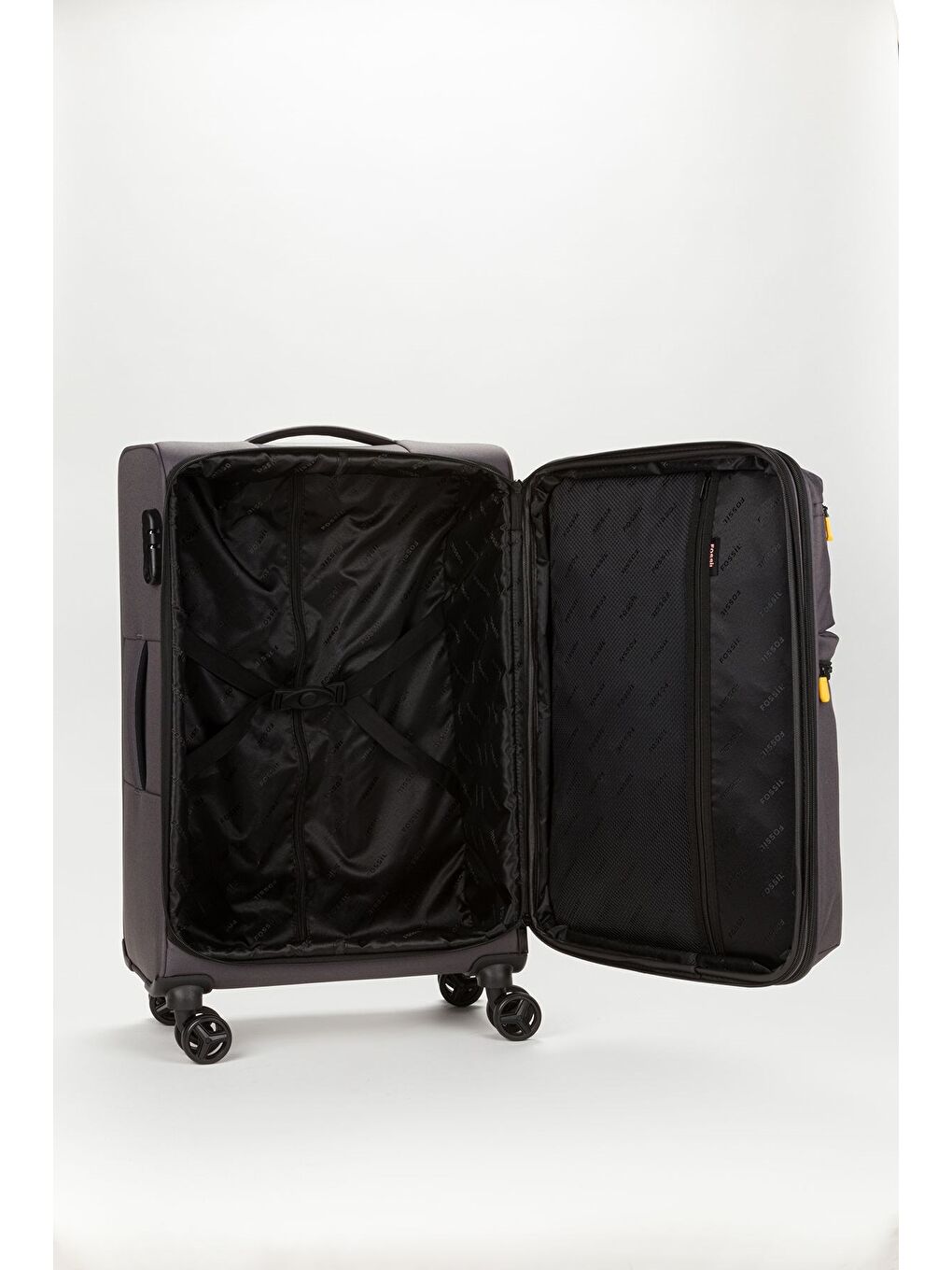 Gri Unisex Mavi Hafif Ultra Light Lüx Kumaş Orta Boy Valiz-6