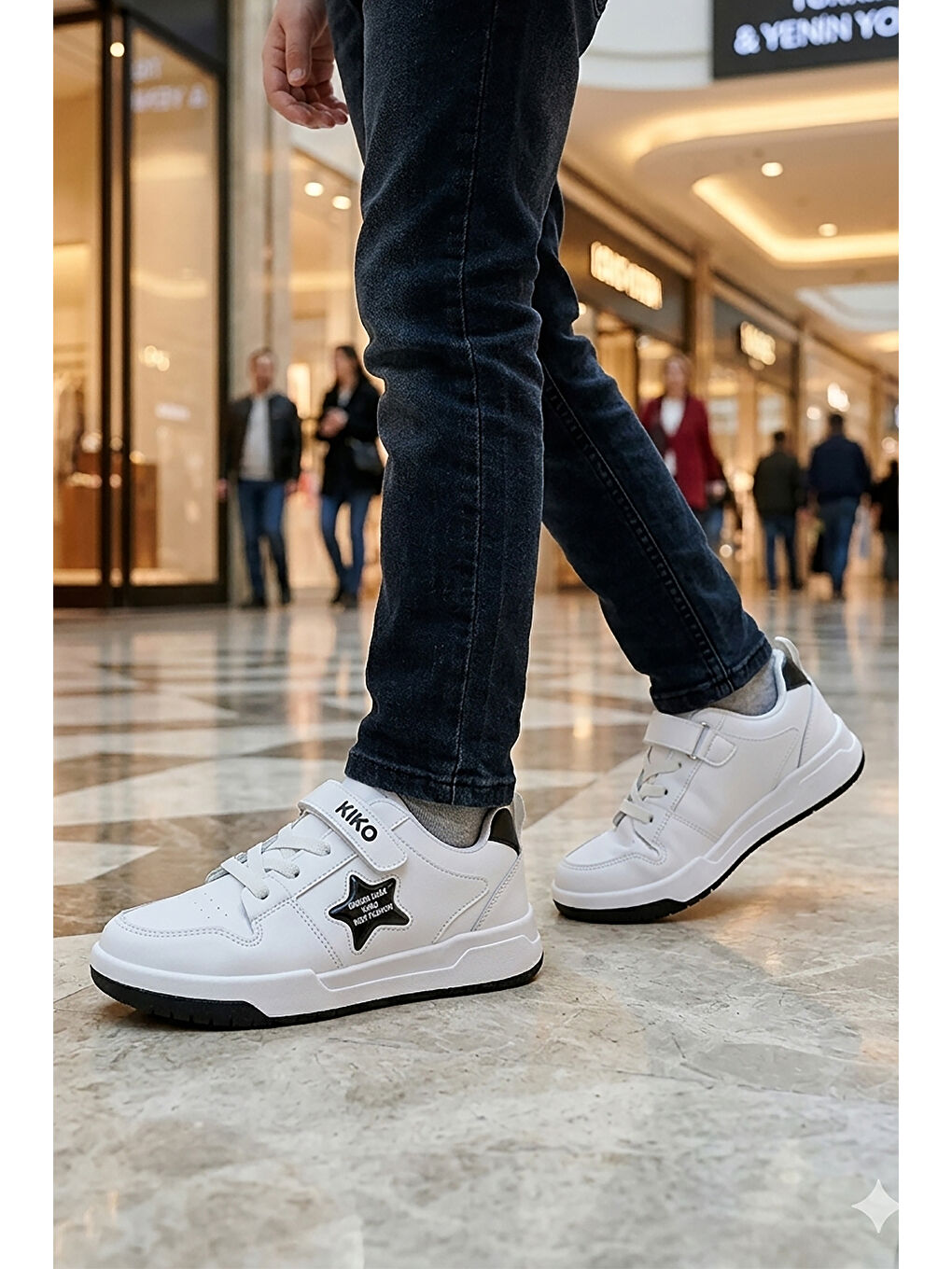 Beyaz Sand Cırtlı Erkek Çocuk Spor Ayakkabı-2