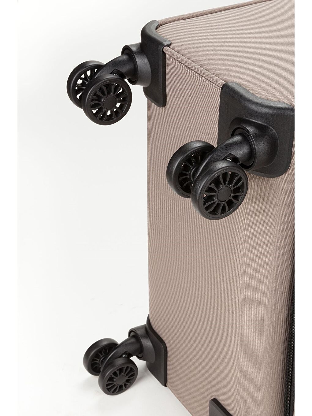 Bej Unisex Mavi Hafif Ultra Light Lüx Kumaş Orta Boy Valiz-5