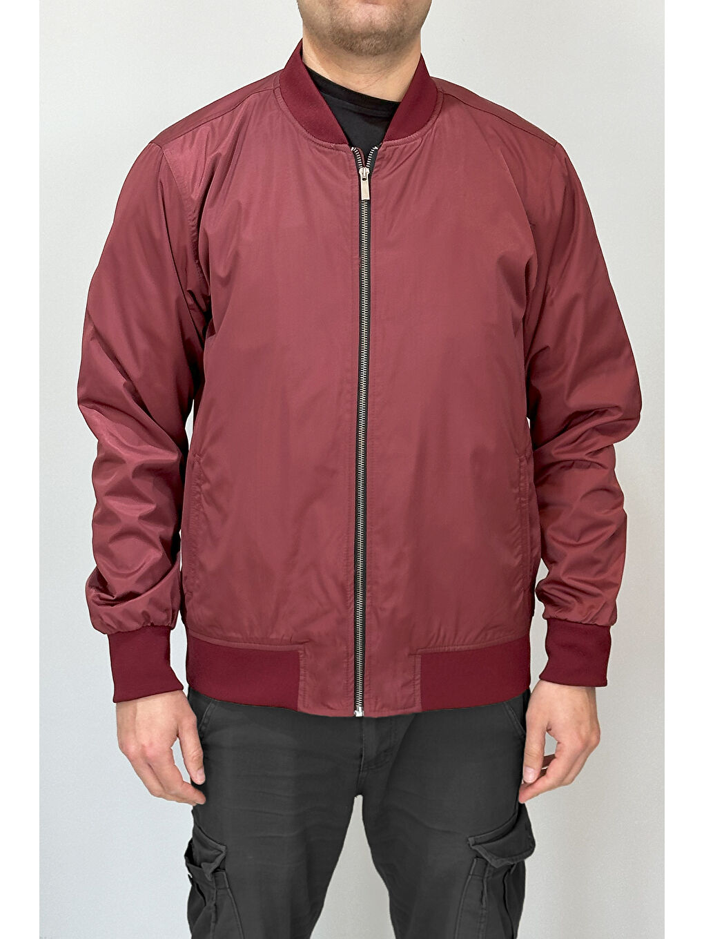 Erkek Kolej Yaka Mevsimlik Ceket Tek Üst REU-9127 Bordo
