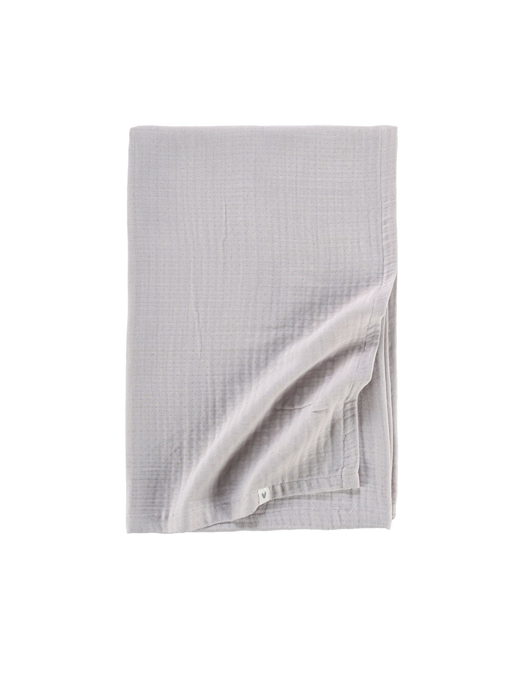 Joy of Colors Organik Pamuk 4 Katlı Müslin Yatak Örtüsü Gri 100x100-2