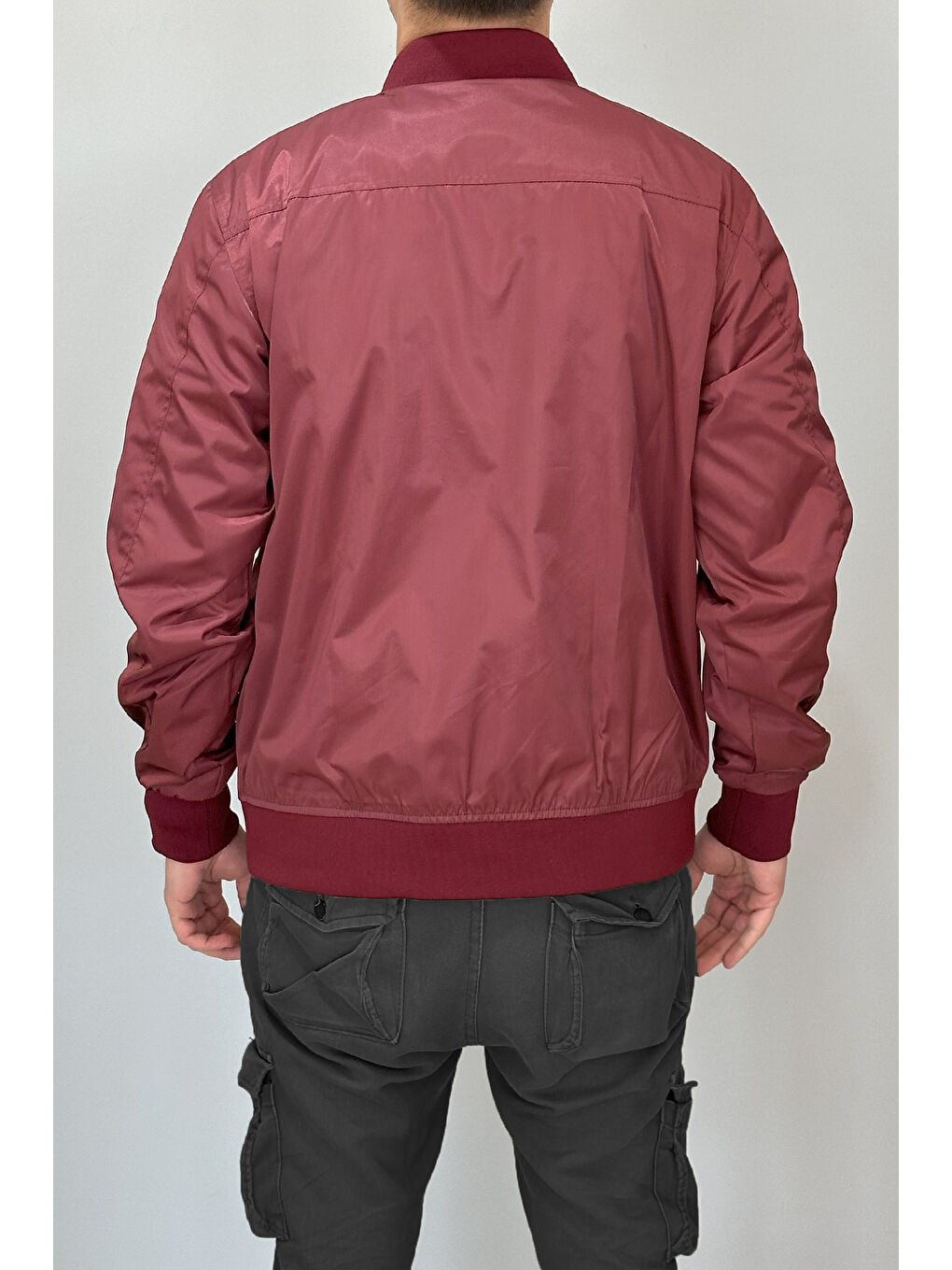 Erkek Kolej Yaka Mevsimlik Ceket Tek Üst REU-9127 Bordo-1