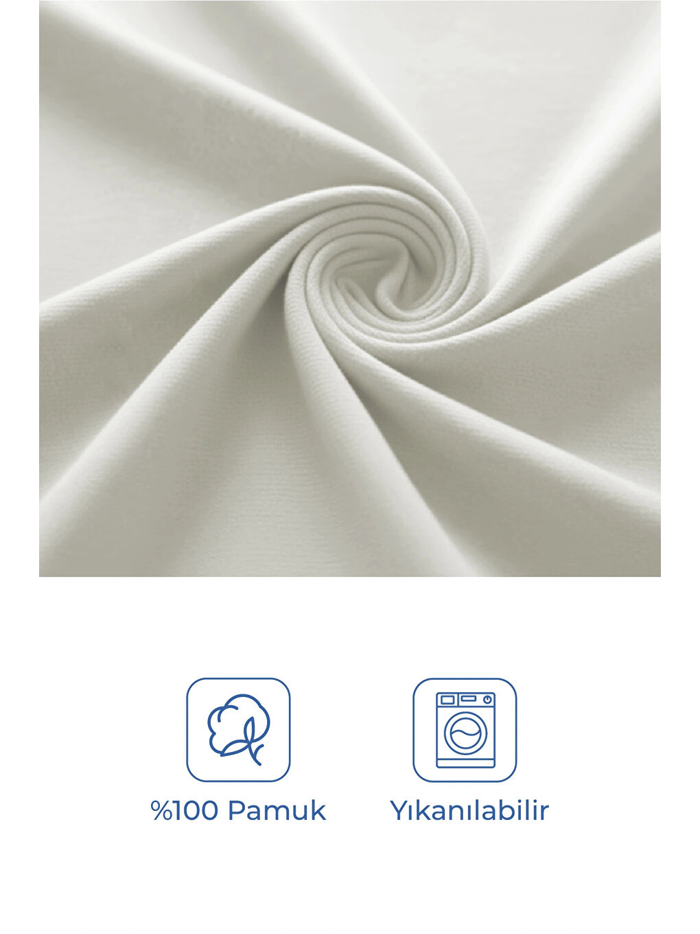 İnterlok Pamuklu Bebek Kundak Ekru-3