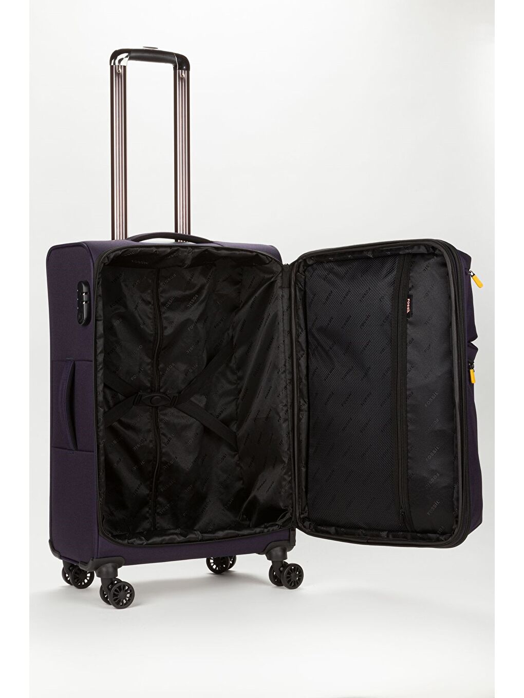 Antrasit Unisex Mavi Hafif Ultra Light Lüx Kumaş Orta Boy Valiz-3