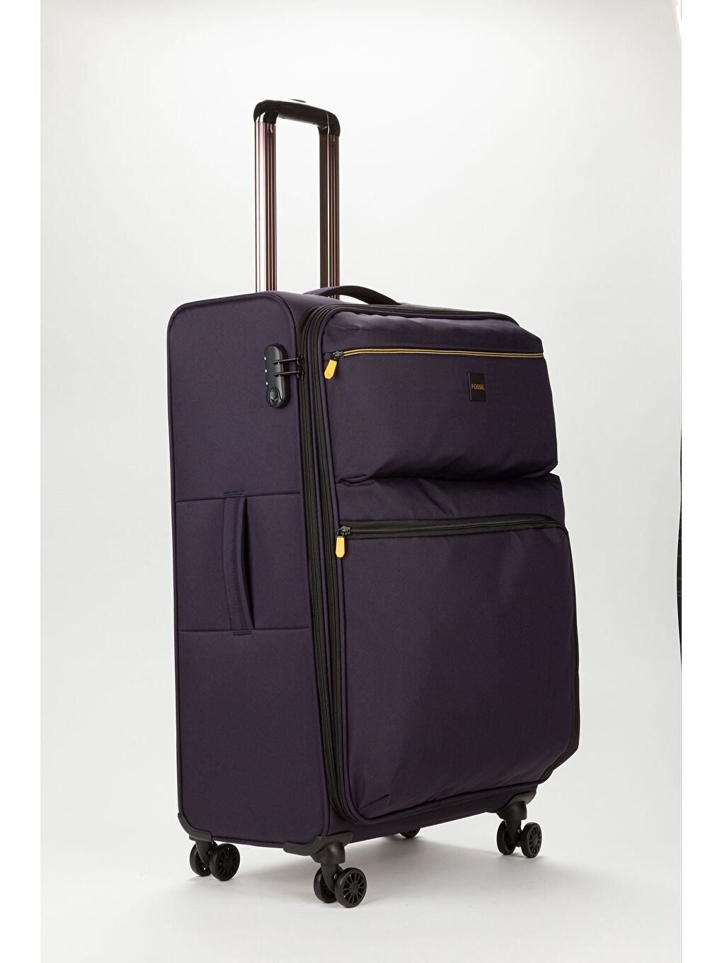 Antrasit Unisex Vizon Hafif Ultra Light Lüx Kumaş Büyük Boy Valiz-1