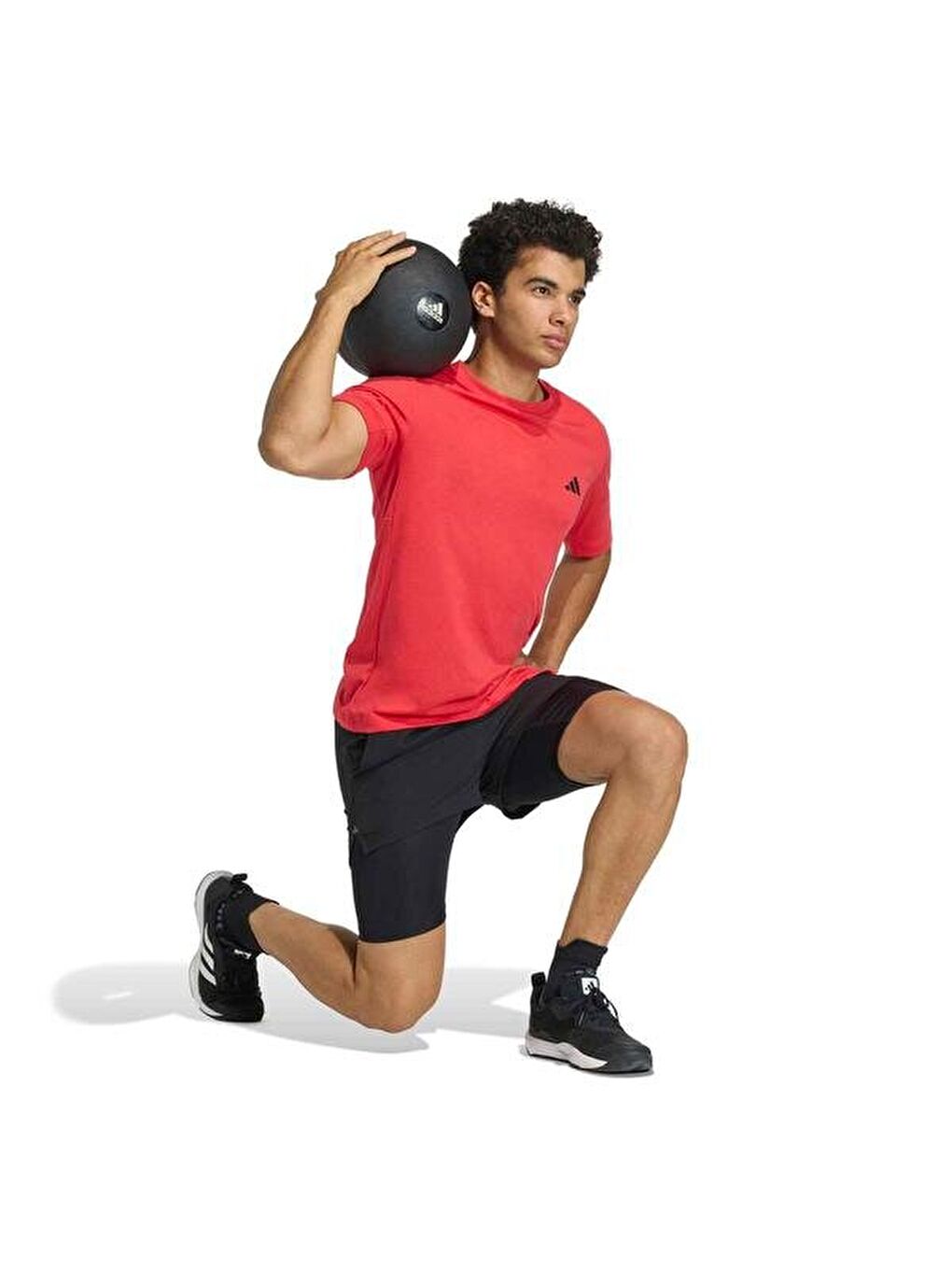 Workout Essentials Feelready Erkek Kırmızı Yuvarlak Yaka Tişört-3