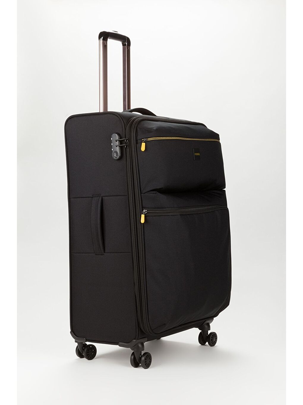 Siyah Unisex Vizon Hafif Ultra Light Lüx Kumaş Büyük Boy Valiz-1