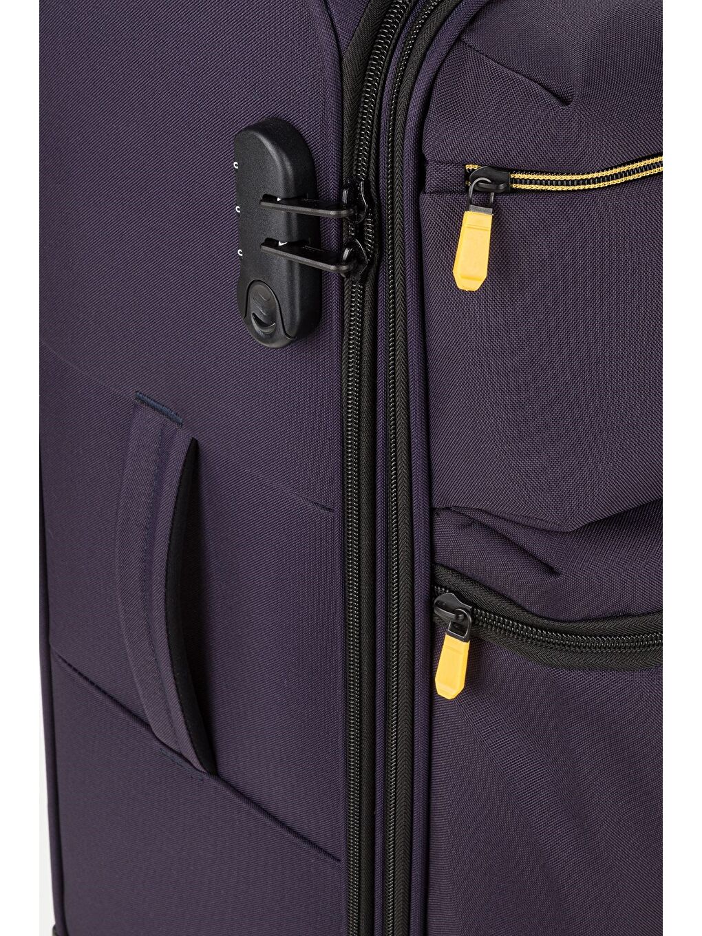 Antrasit Unisex Vizon Hafif Ultra Light Lüx Kumaş Büyük Boy Valiz-4