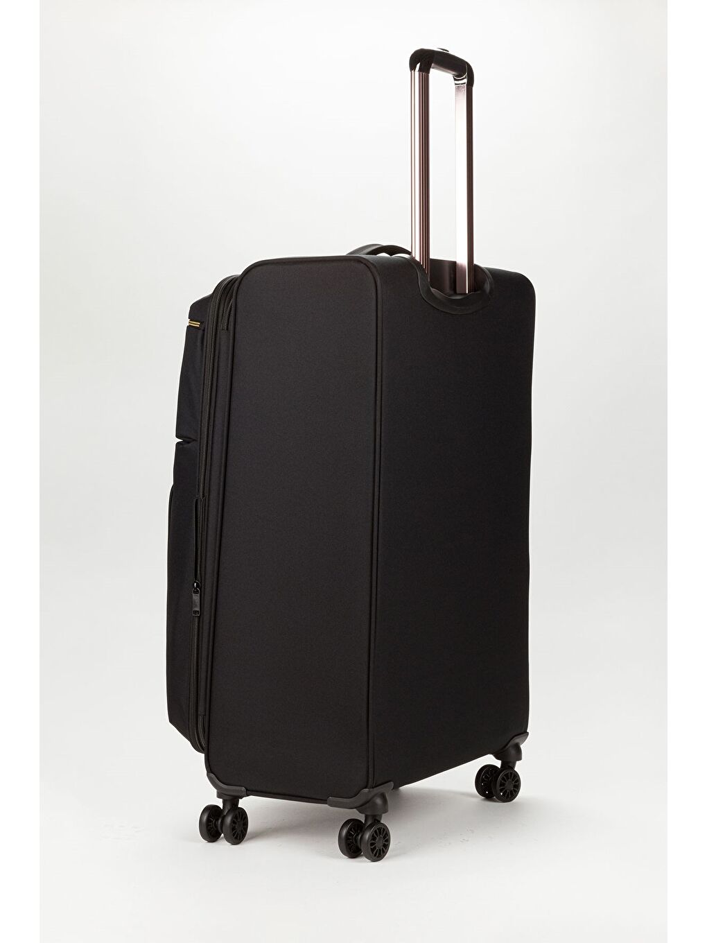 Siyah Unisex Vizon Hafif Ultra Light Lüx Kumaş Büyük Boy Valiz-2