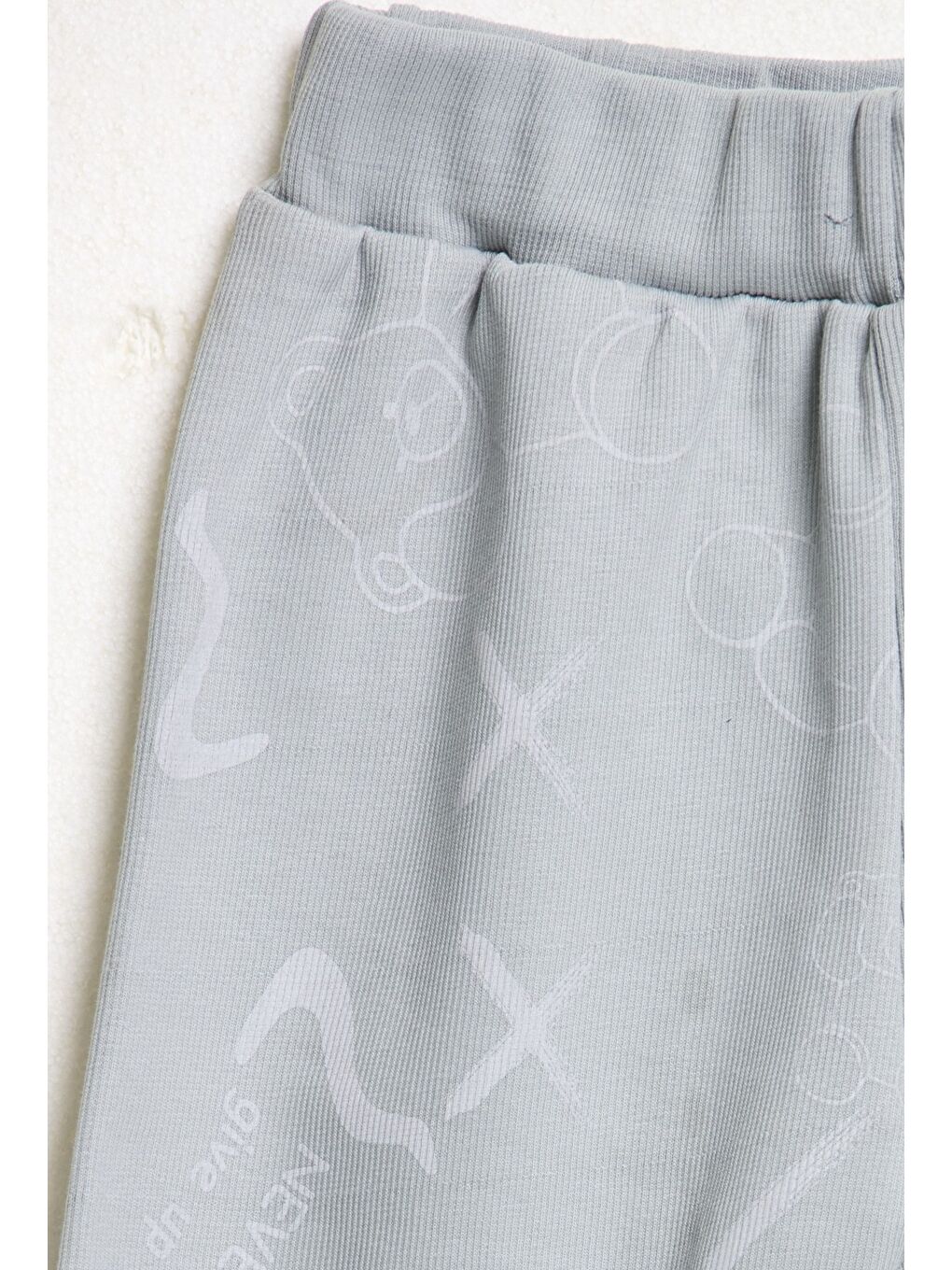 Karışık 5'li Paket Ayıcık Baskılı Bebek Fitilli Jogger Eşofman Altı-10