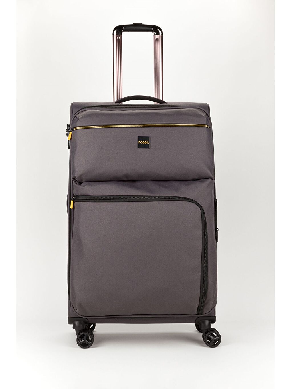 Gri Unisex Vizon Hafif Ultra Light Lüx Kumaş Büyük Boy Valiz