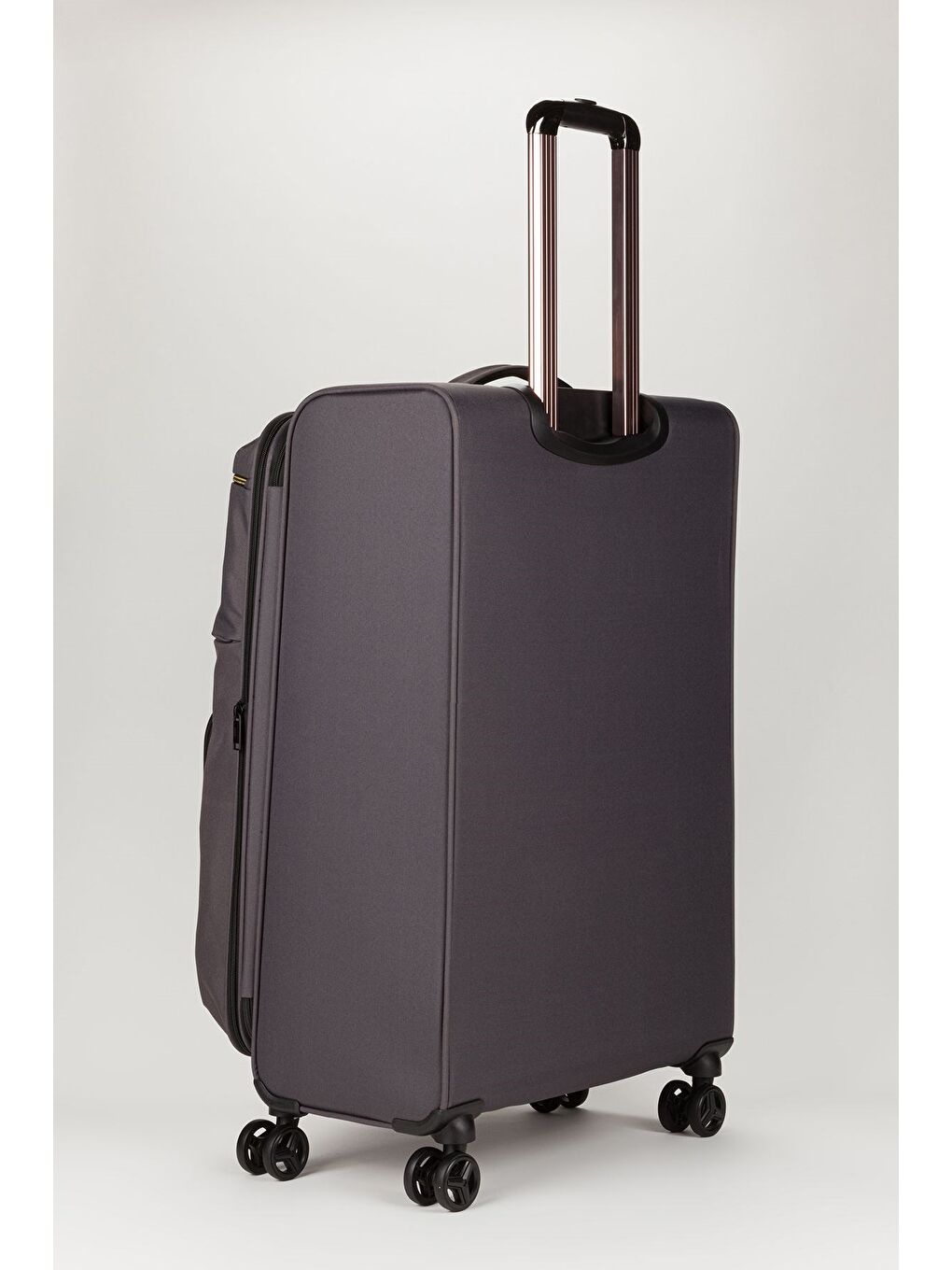 Gri Unisex Vizon Hafif Ultra Light Lüx Kumaş Büyük Boy Valiz-2