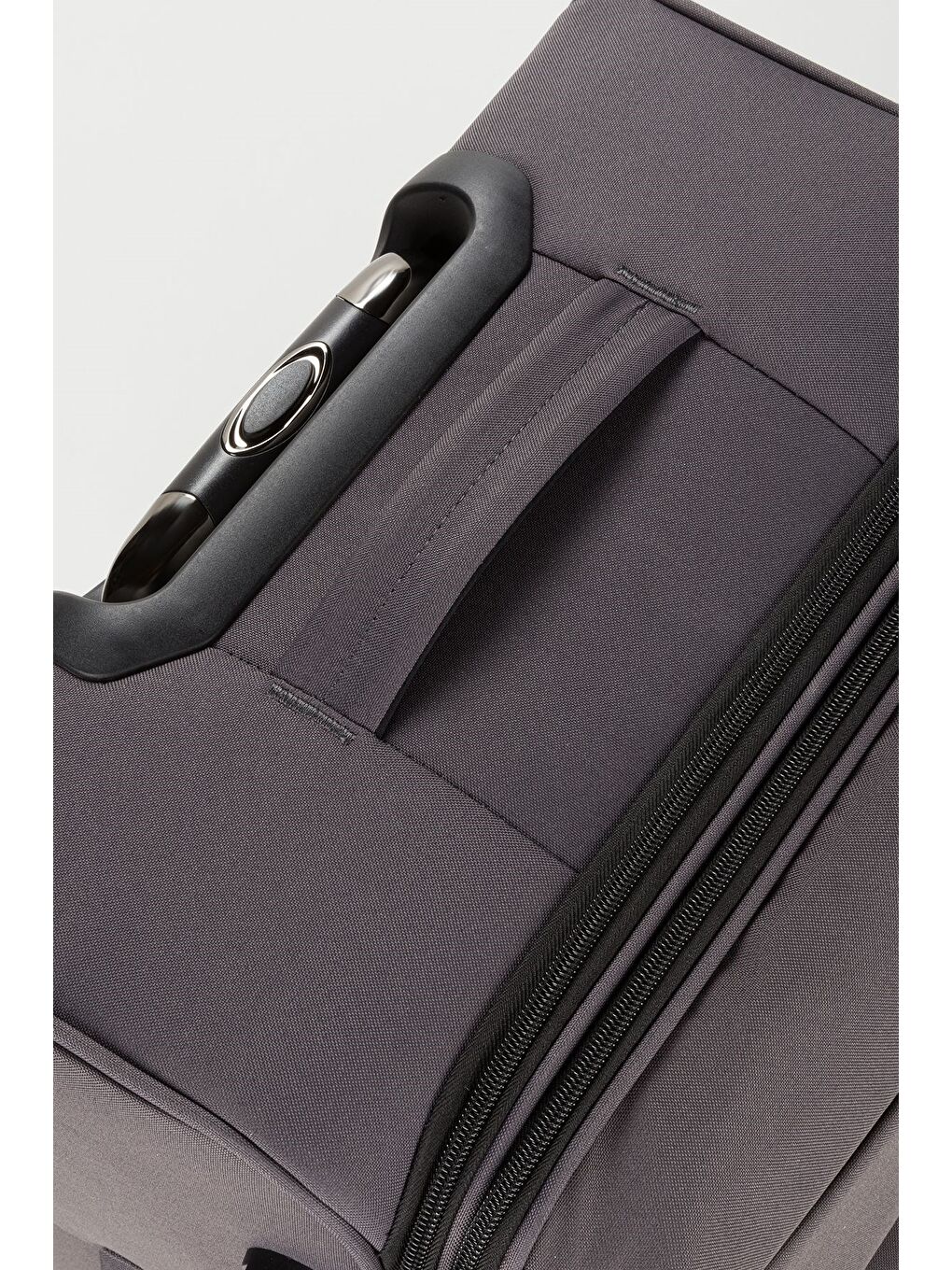 Gri Unisex Vizon Hafif Ultra Light Lüx Kumaş Büyük Boy Valiz-4