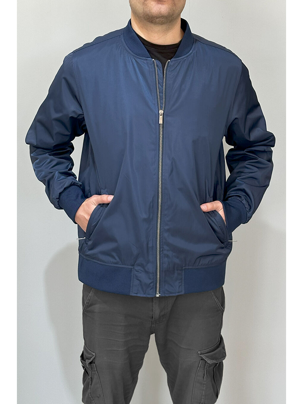 Erkek Kolej Yaka Mevsimlik Ceket Tek Üst REU-9127 Lacivert-4