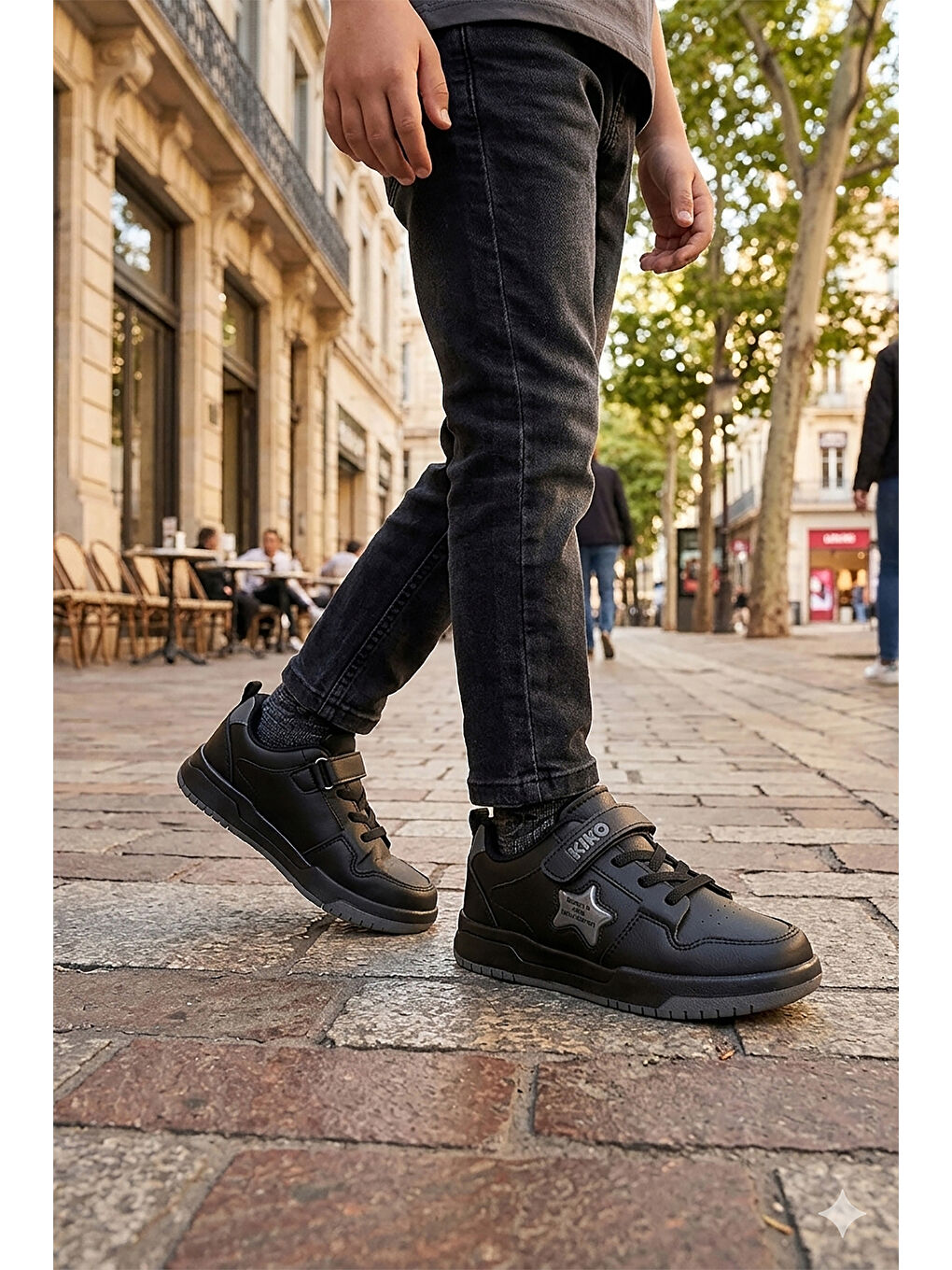 Siyah Sand Cırtlı Erkek Çocuk Spor Ayakkabı-2