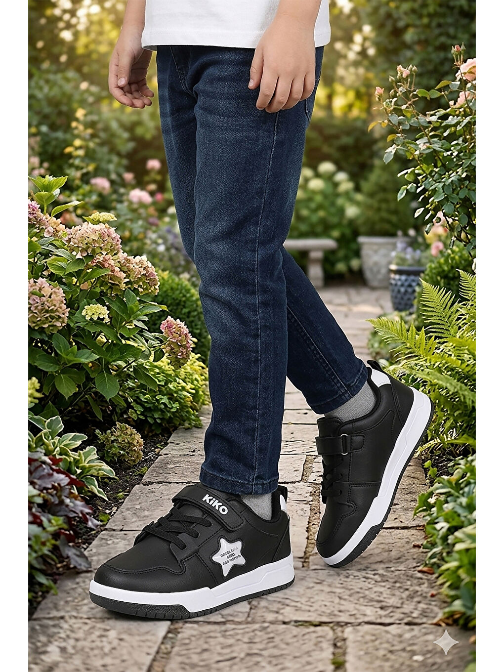 Siyah Sand Cırtlı Erkek Çocuk Spor Ayakkabı-2