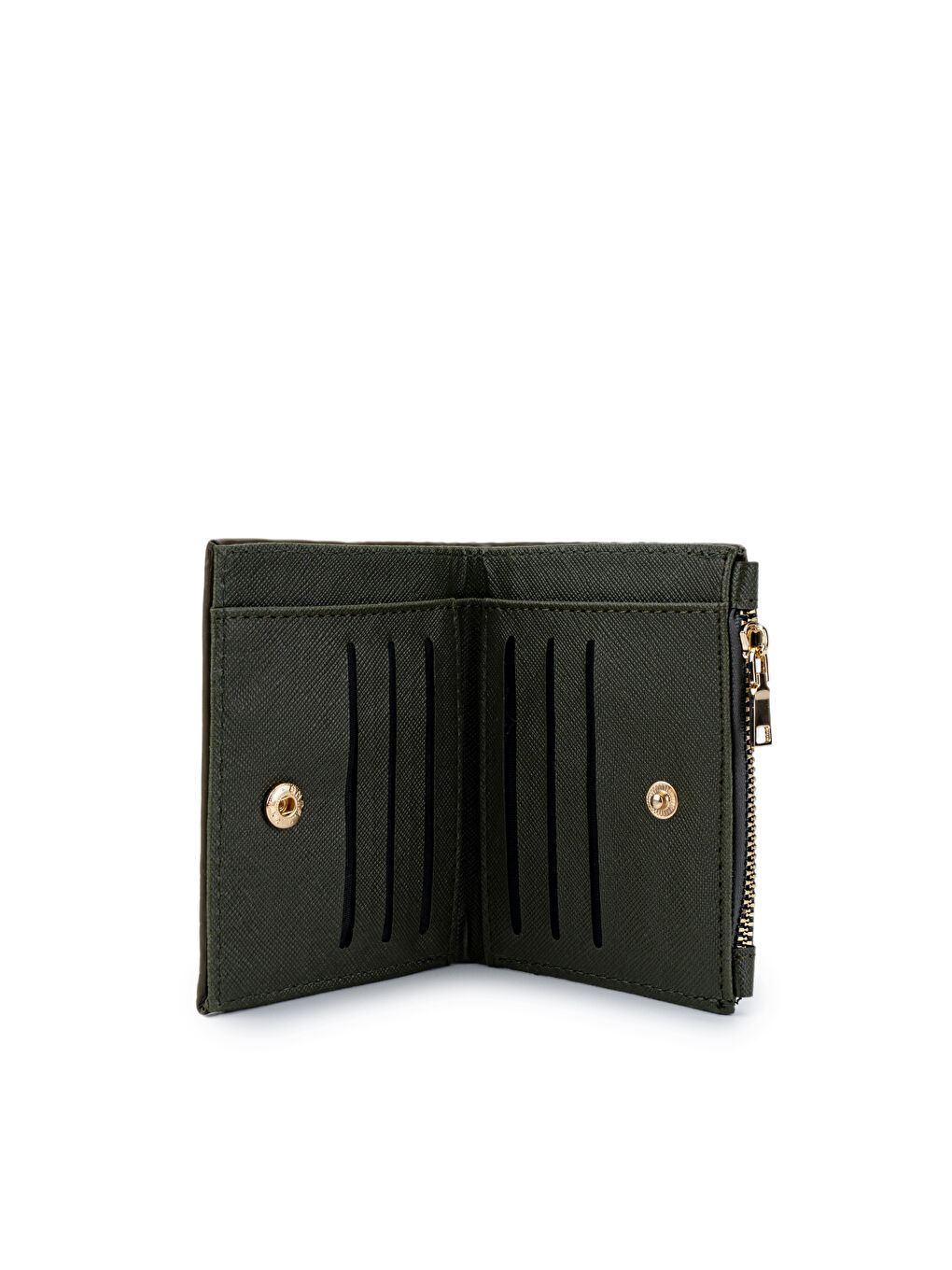 Yeşil Suni Deri Kadın Cüzdan Haki MN108-1