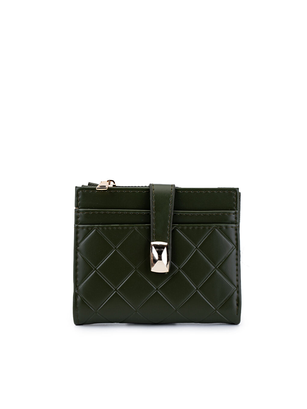 Yeşil Suni Deri Kadın Cüzdan Haki MN102-1