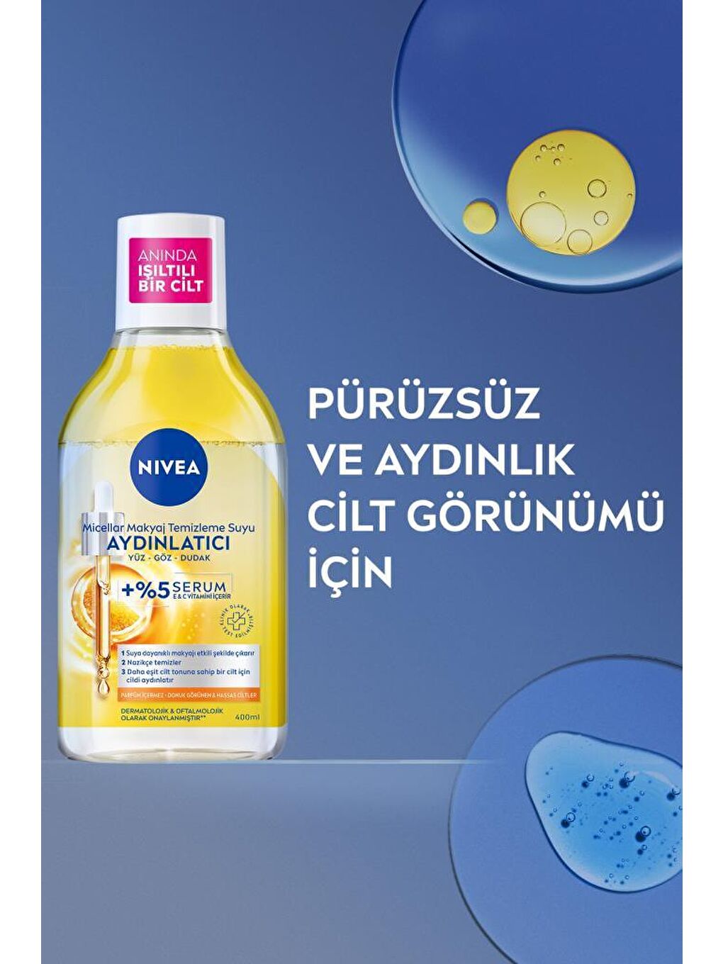 NIVEA Şeffaf Aydınlatıcı Micellar Makyaj Temizleme Suyu 400 ml - 3