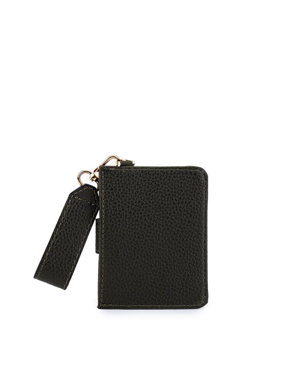 Yeşil Suni Deri Kadın Kartlık Haki MN100-3