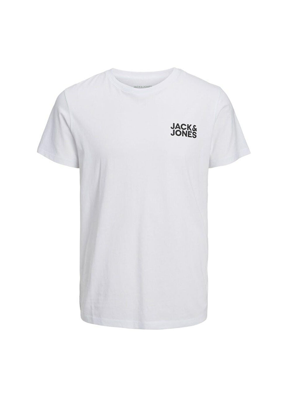 Beyaz Baskılı Büyük Beden Esnek ve Yumuşak Pamuklu Jjecorp Erkek T Shirt 12158505-2