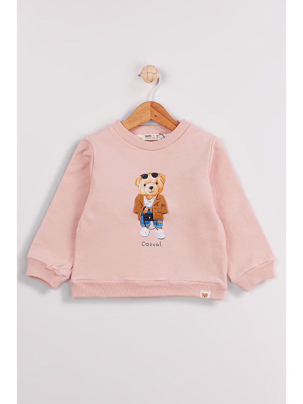 MİSSTUFFY Pembe Kız Çocuk 2'li Paket Basic Sweatshirt - 1