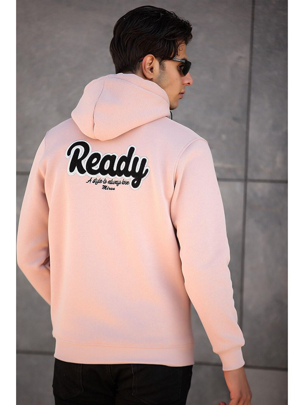 Miron Pembe Ready Nakışlı Sweatshirt Regular Fit-Pembe - 1