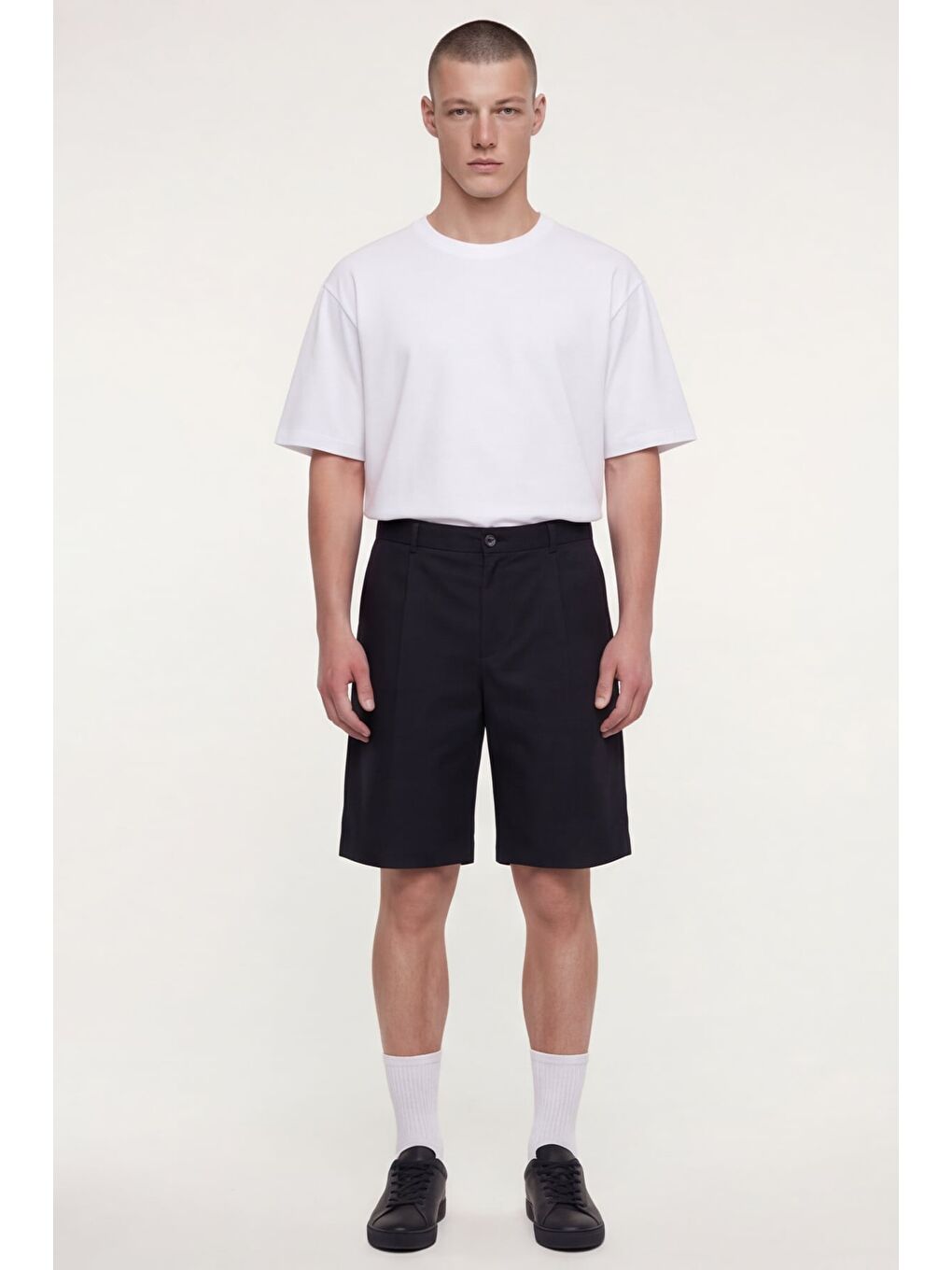 Siyah Alonzo - Erkek Şort-1