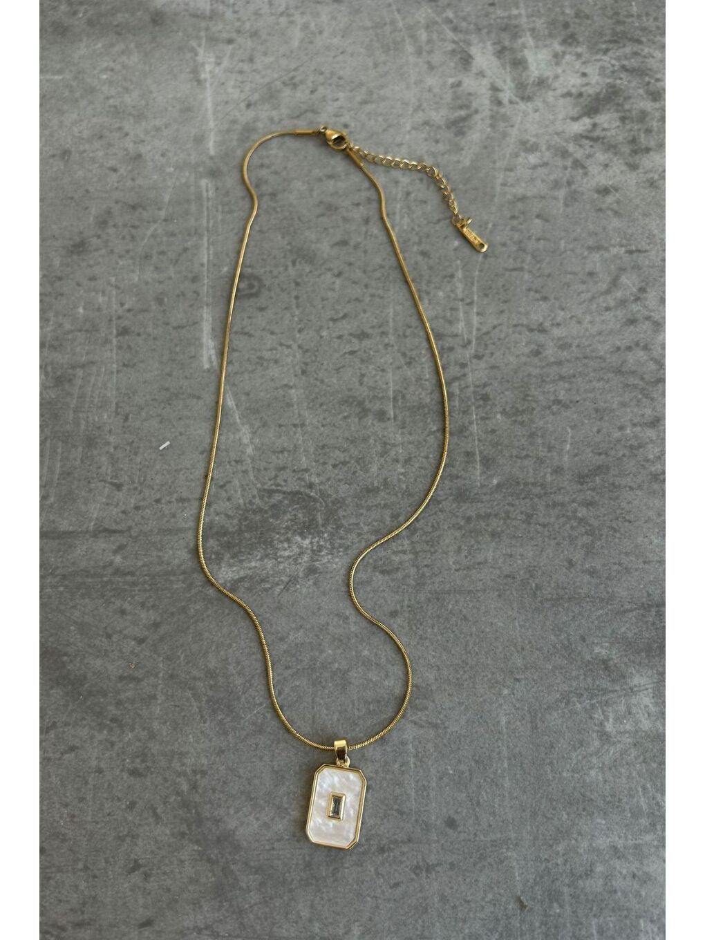 Sarı Erkek Maskülen Çelik Kolye