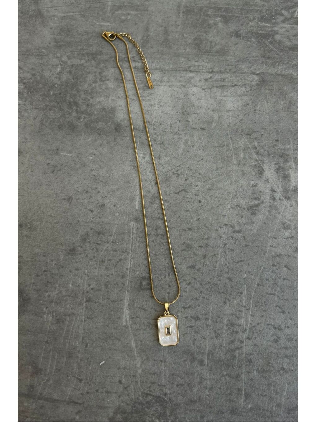 Sarı Erkek Maskülen Çelik Kolye-2