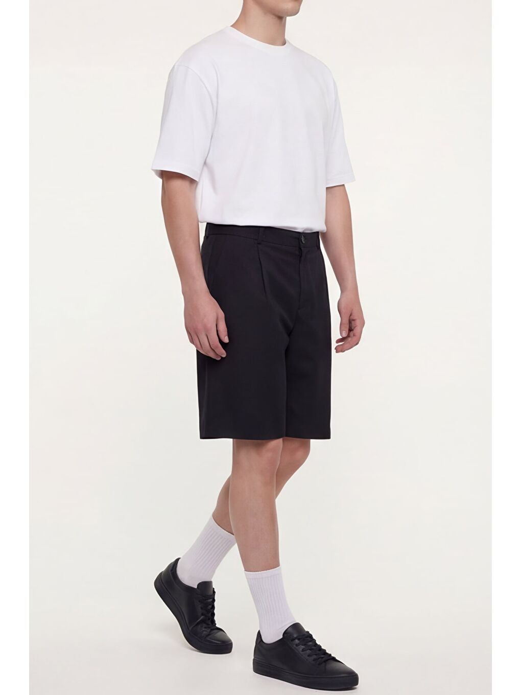 Siyah Alonzo - Erkek Şort-4