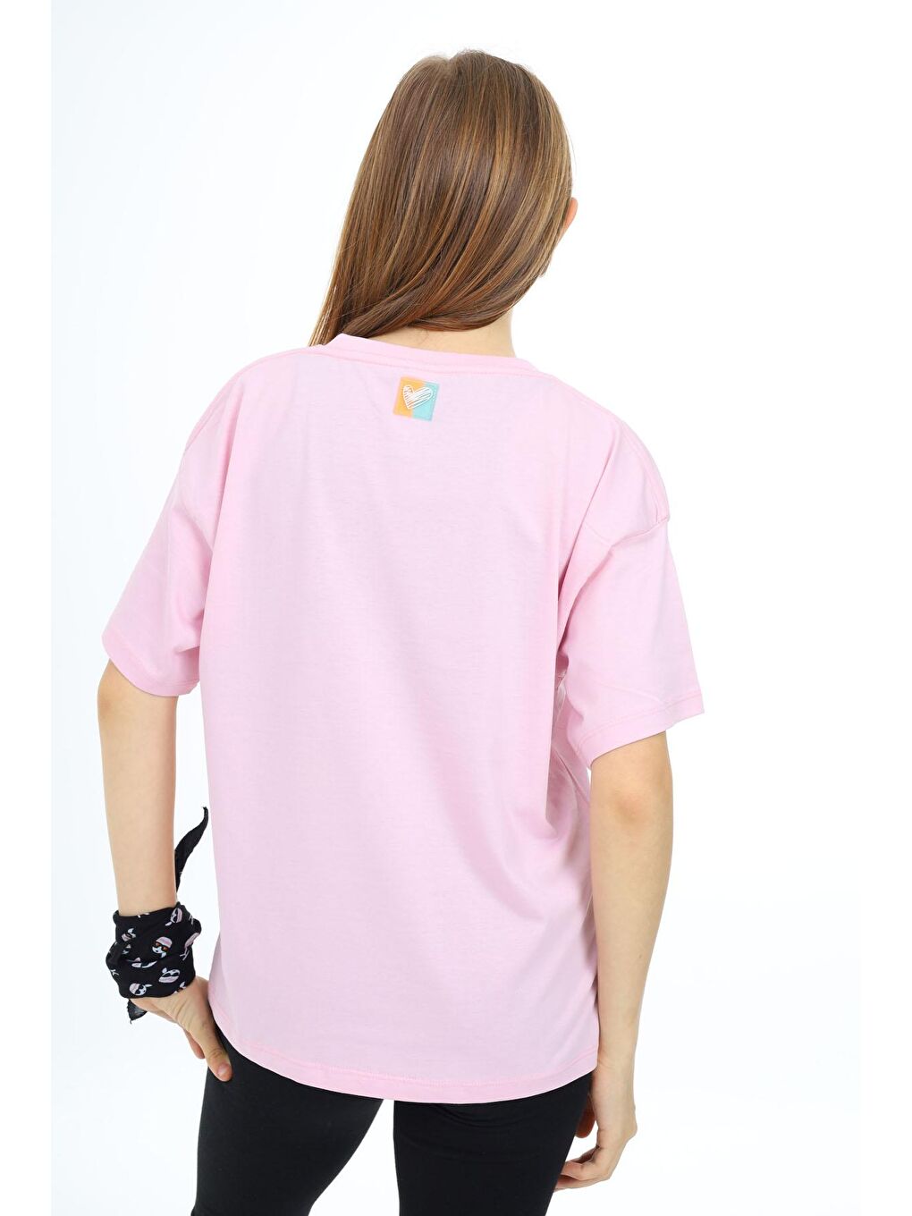 Toz Pembe Kısa Kollu Basic Kız Çocuk T-shirt 17775-3