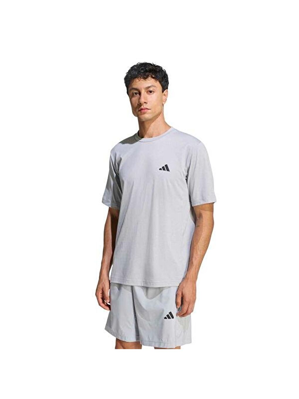 Workout Essentials Feelready Erkek Gri Yuvarlak Yaka Tişört-1