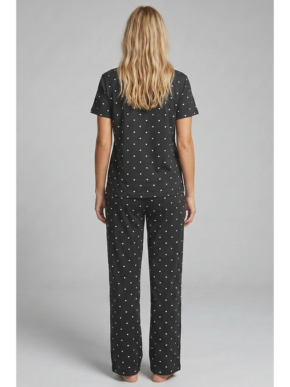 Karışık Pamuklu Örme Pijama Takımı 8025-2