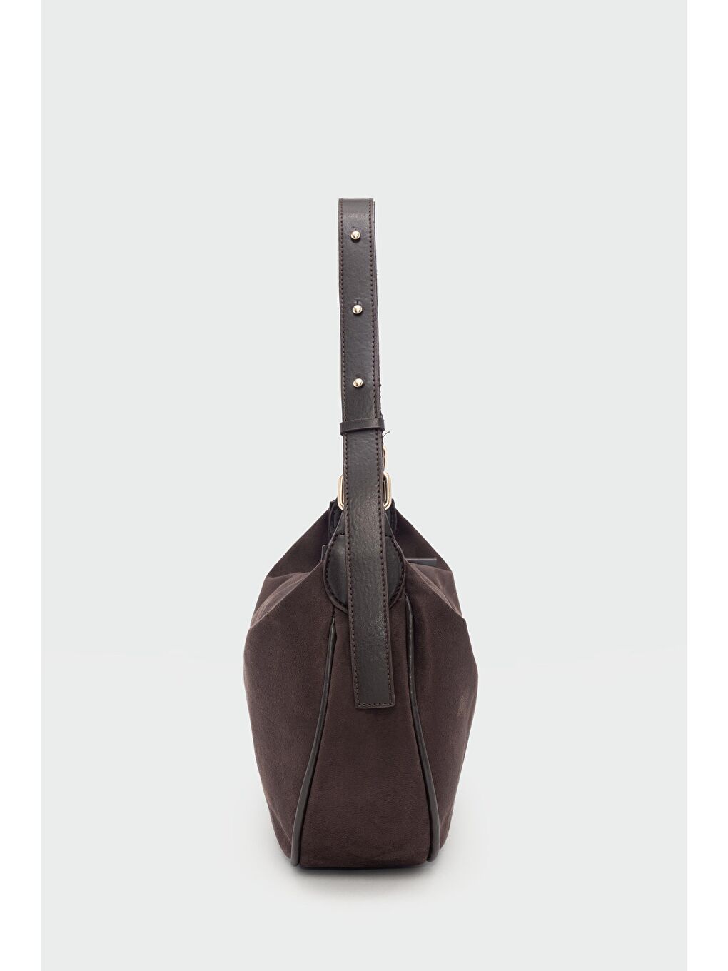 Kahverengi Poppin Süet Omuz Çantası Kahve-4