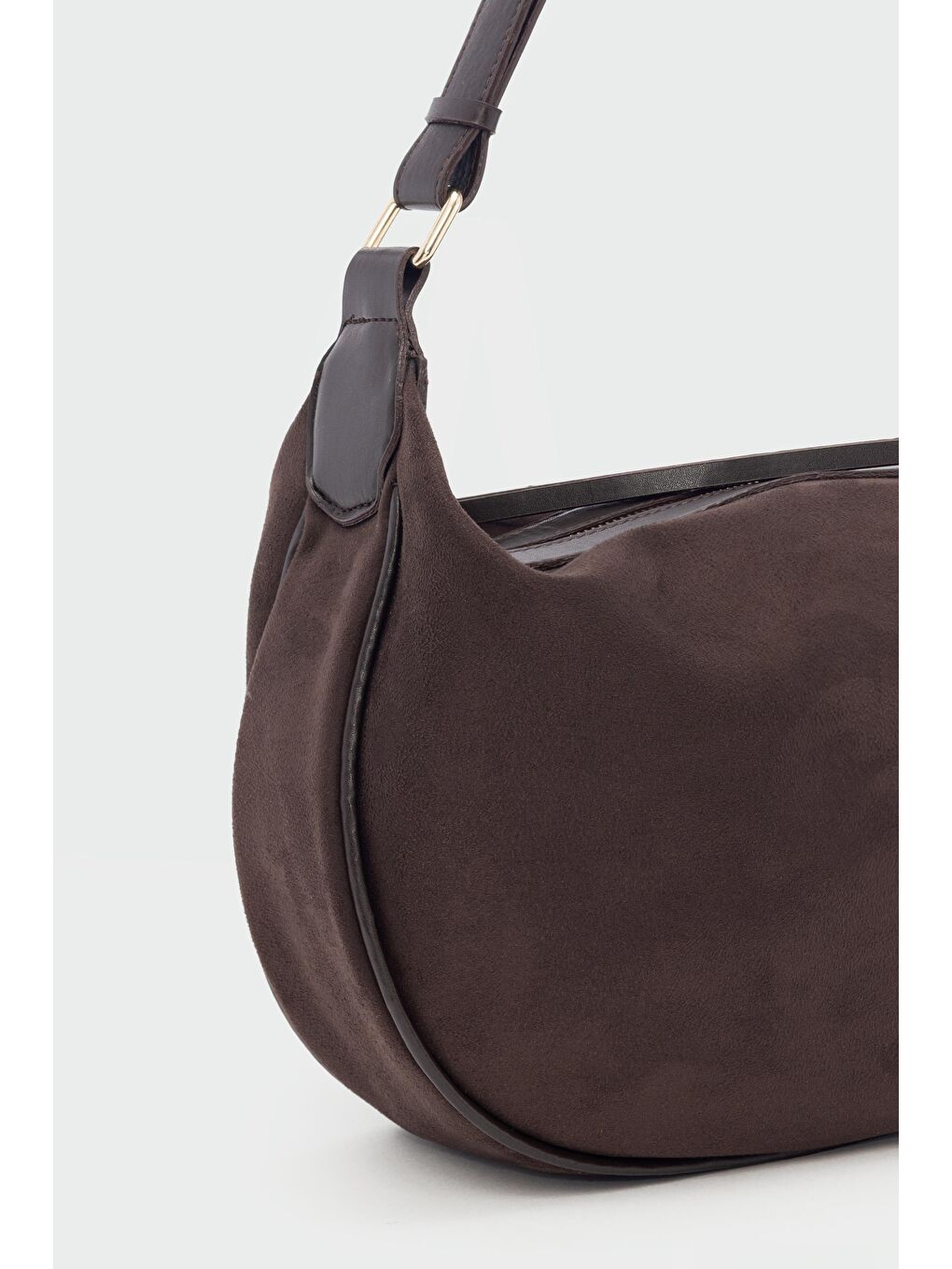 Kahverengi Poppin Süet Omuz Çantası Kahve-5