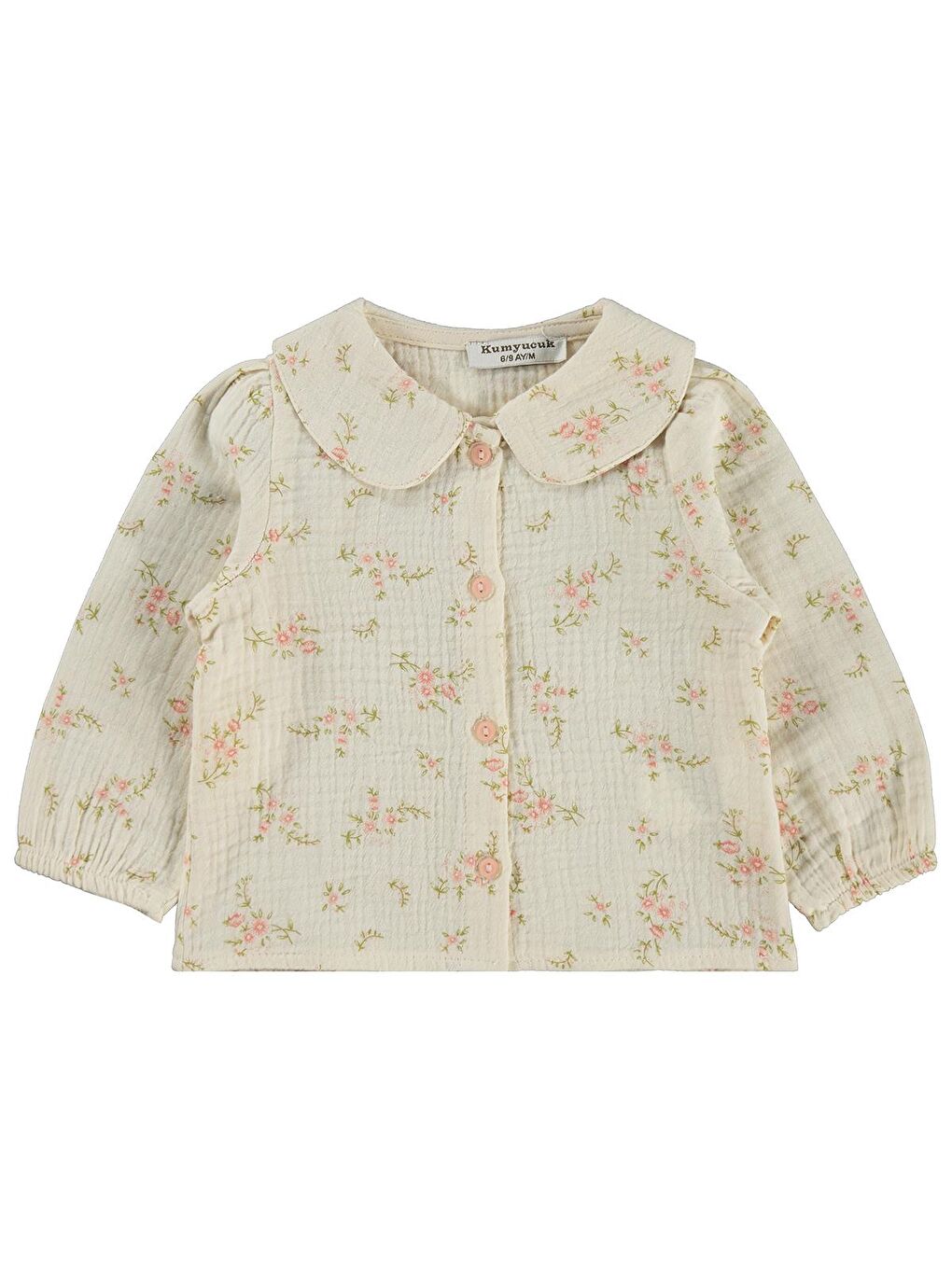 Lüks Müslin Gömlek Yelek 3 lü 6-18 Ay Takım - Bej 9-12 Ay-3