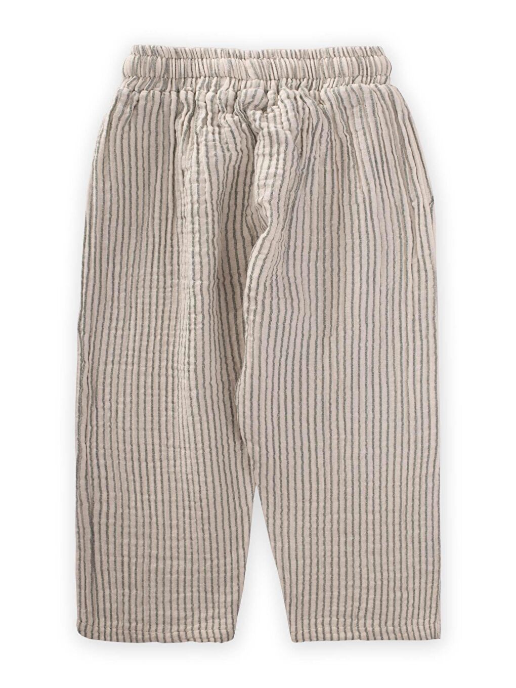 Müslin Pantolon 1-7 Yaş Yeşil İnce Çizgili-1