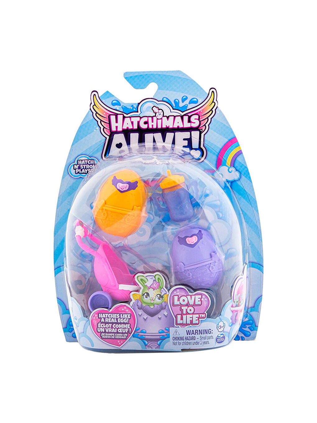 Hatchimals Renksiz Alive Hatch N' Stroll Oyun Seti V2 Mor-Sarı 6067741