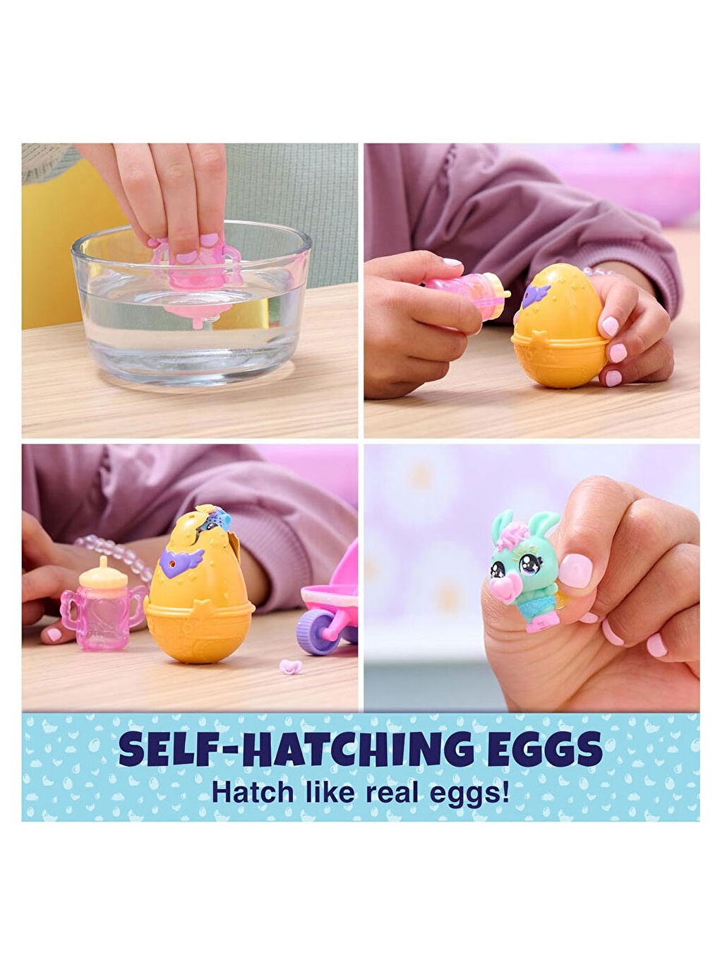 Hatchimals Renksiz Alive Hatch N' Stroll Oyun Seti V2 Mor-Sarı 6067741 - 4