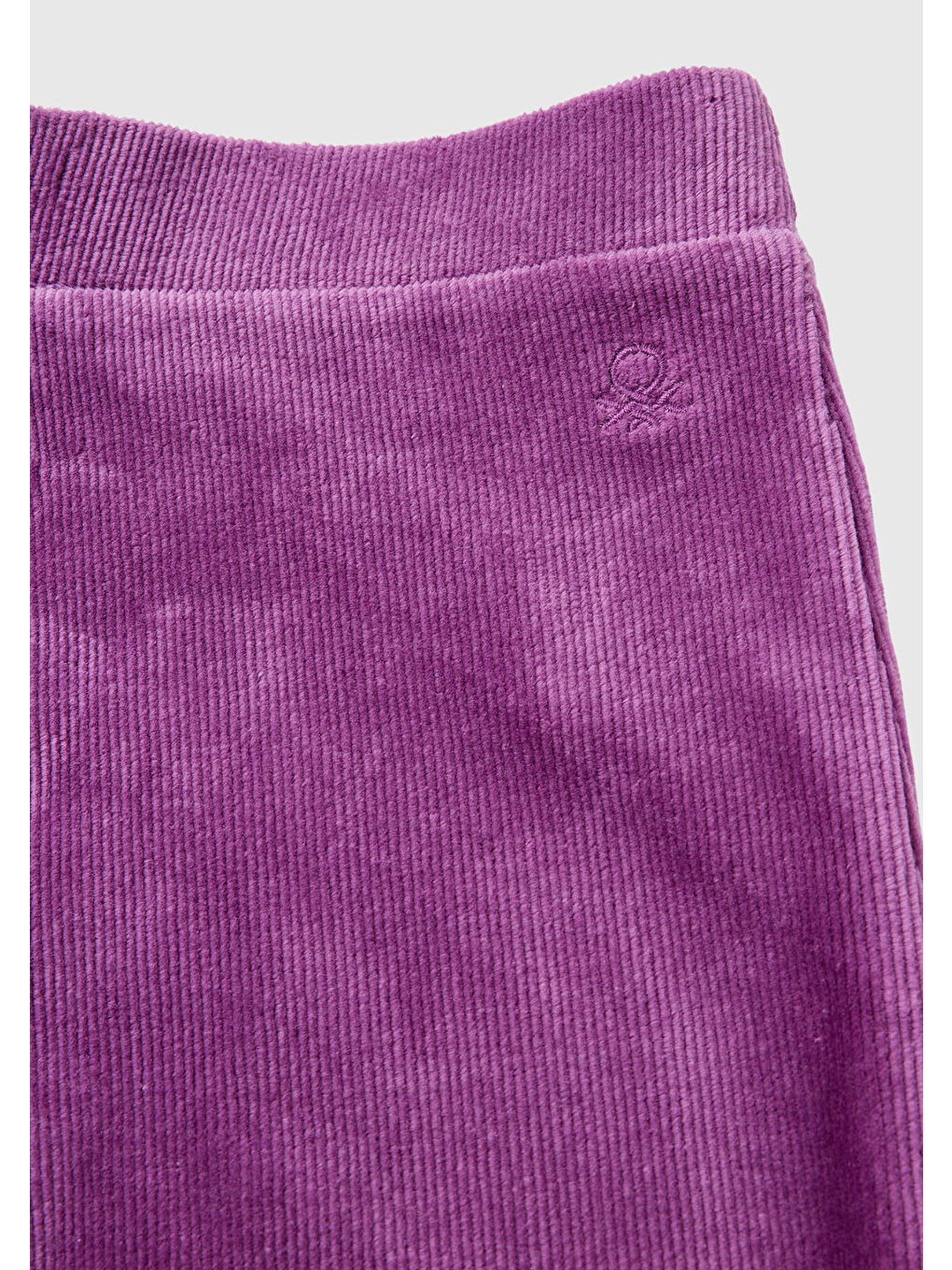 Kız Çocuk Mor Arkası Logo İşlemeli Düz Palazzo Pantolon-2