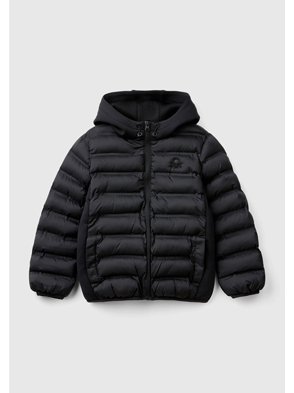 Erkek Çocuk Siyah Logolu Pufa Mont