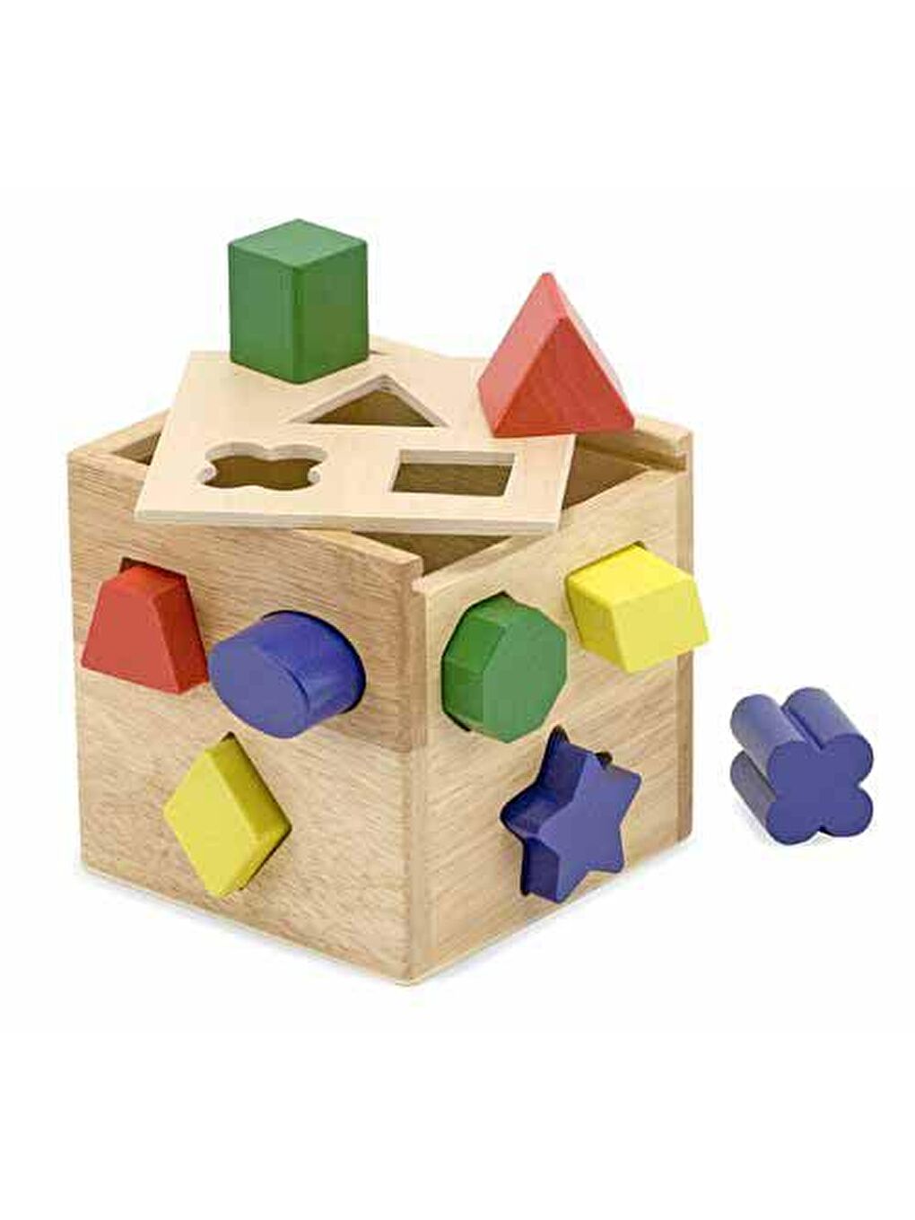 Melissa and Doug Karışık Ahşap Küp Şekil Bulmaca - 1