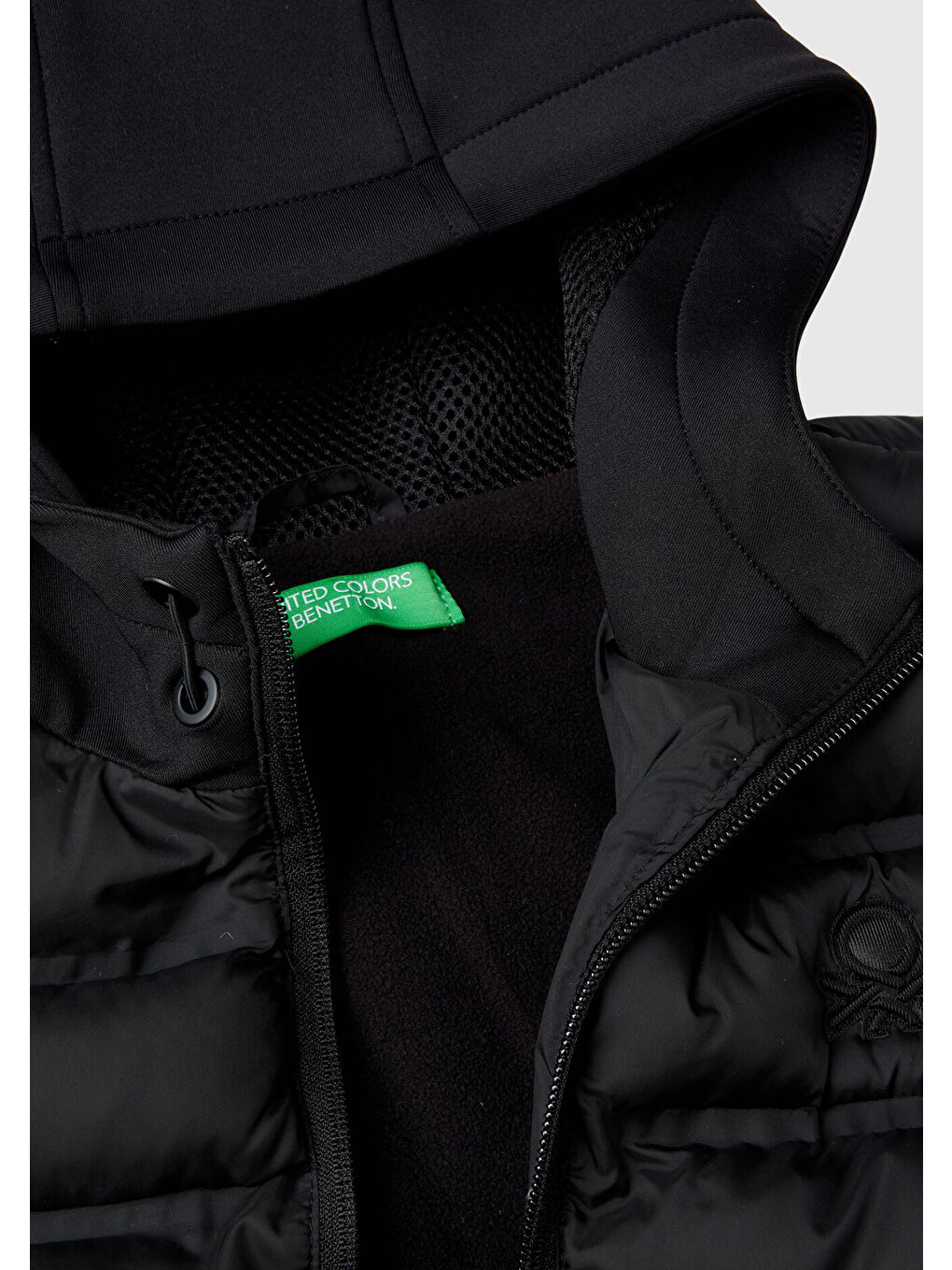 Erkek Çocuk Siyah Logolu Pufa Mont-2