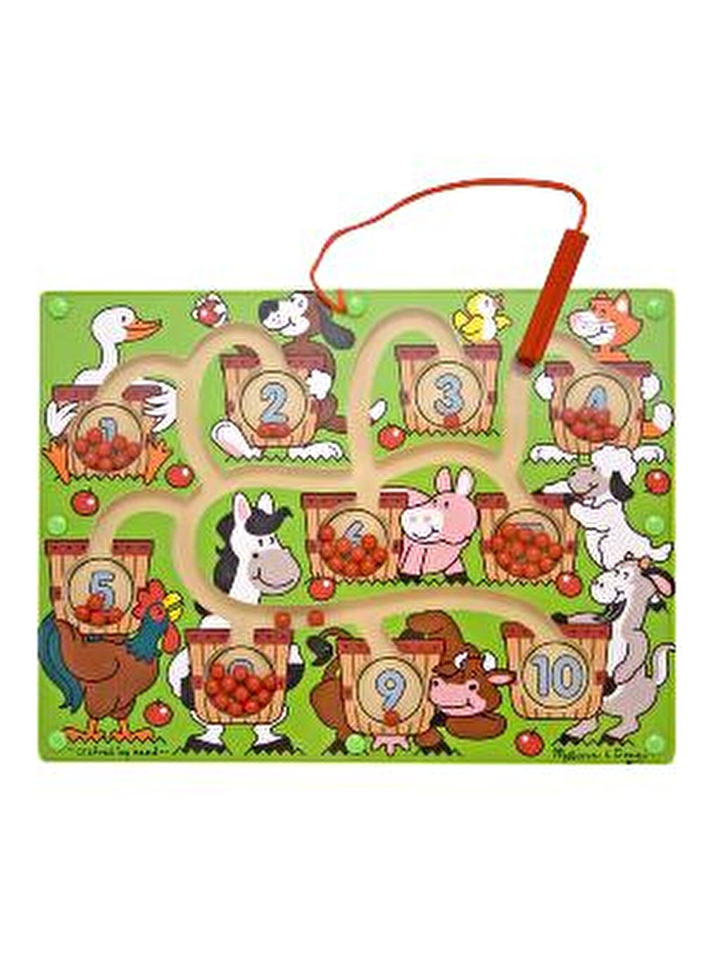 Ahşap Mıknatıslı Labirent Yapboz - Sayılar