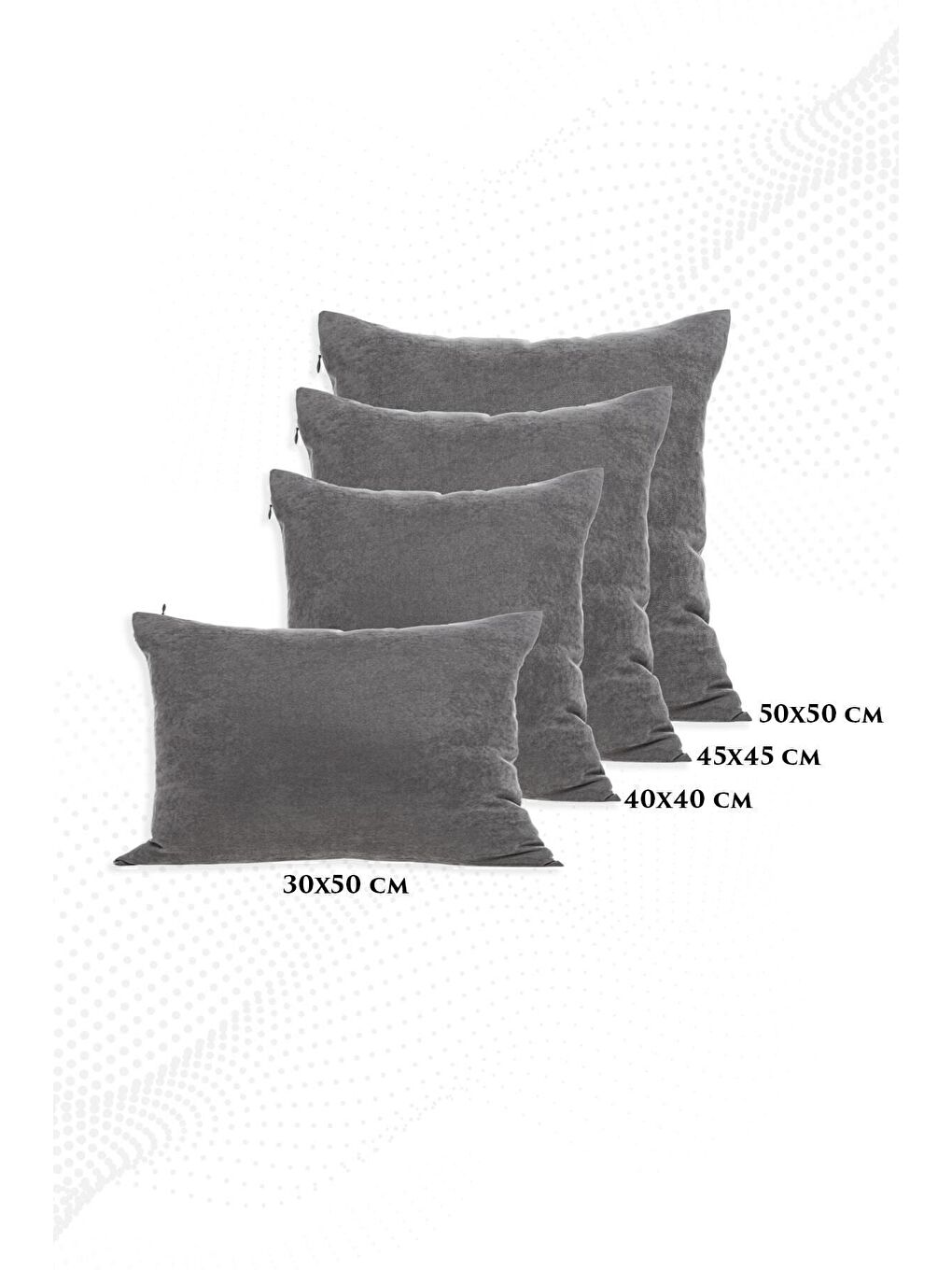 Gri Kırlent Kılıfı Dekoratif Sade Panoroma 340-5