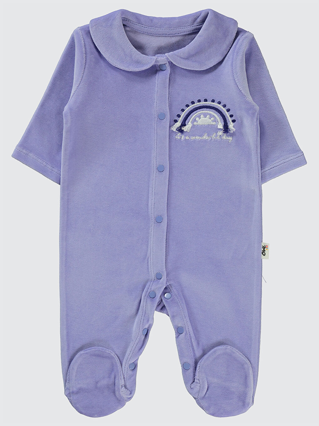 Civil Baby Kız Bebek Patikli Tulum 1-6 Ay Lila