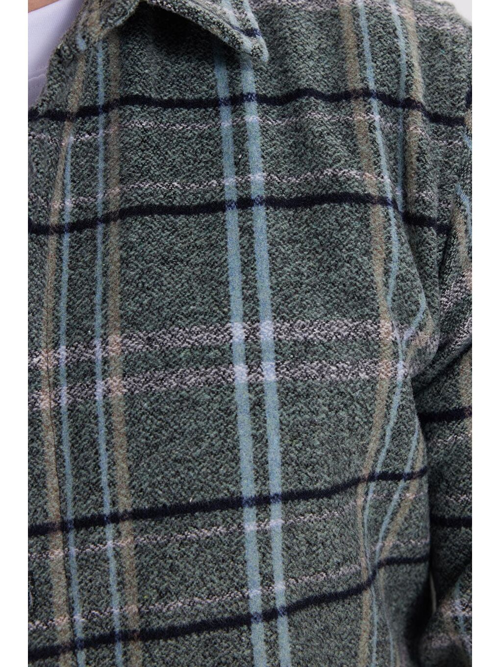 Karışık Erkek Slim Fit Dar Kesim Kareli Kışlık Oduncu Gömlek-5